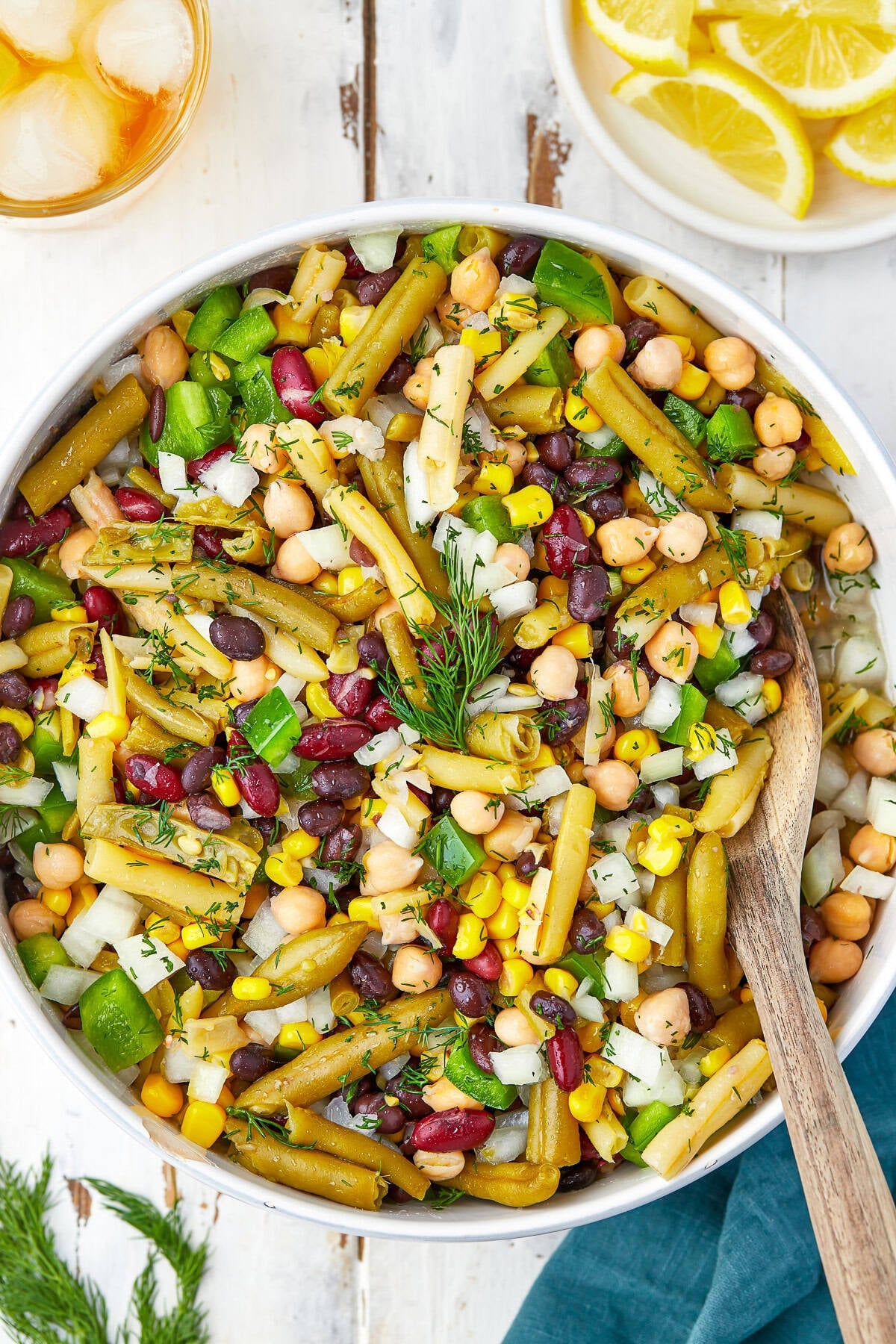 Easy Bean Salad (5 Bean Salad with Vinaigrette)