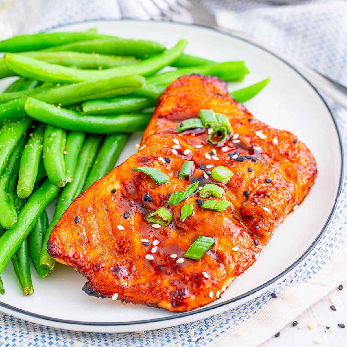 Asian Glazed Air Fryer Salmon Recipe
