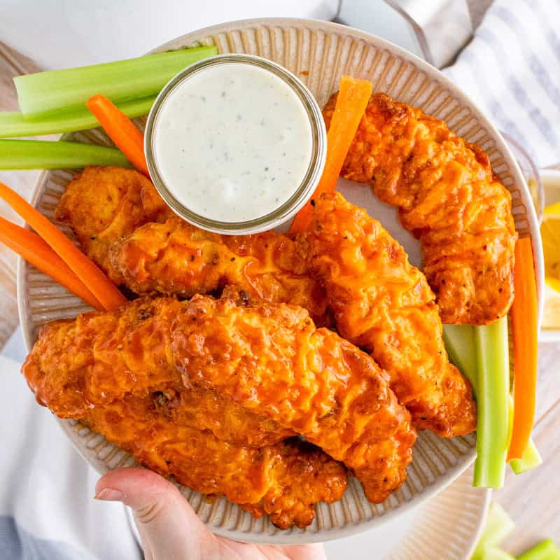 Air Fryer Buffalo Chicken Tenders Recipe (Crispy Game Day Bites)