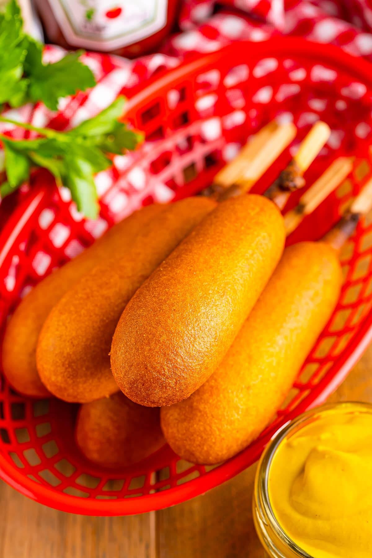 Air Fryer Frozen Corn Dogs (10 Minutes at 370°F)