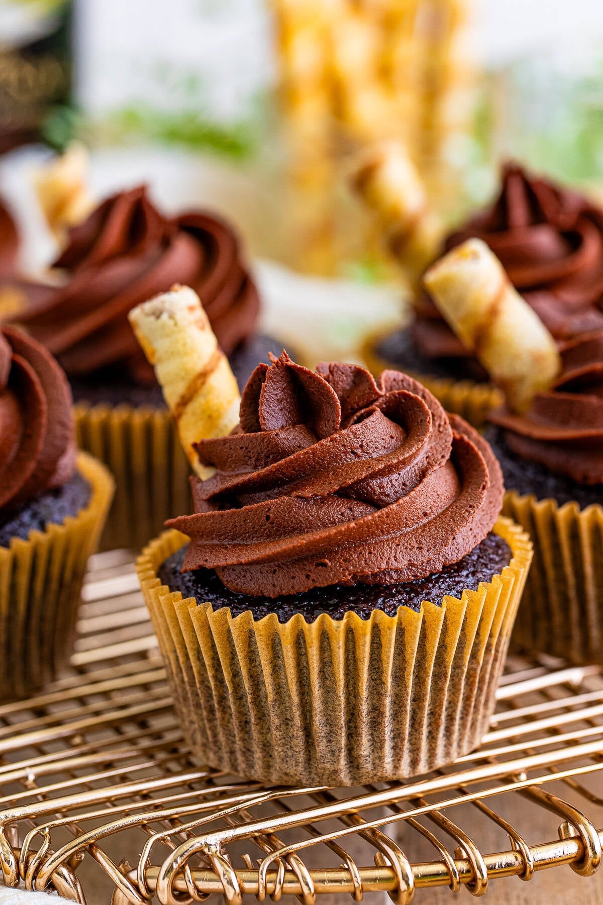Chocolate Baileys Cupcakes (with Baileys Ganache)