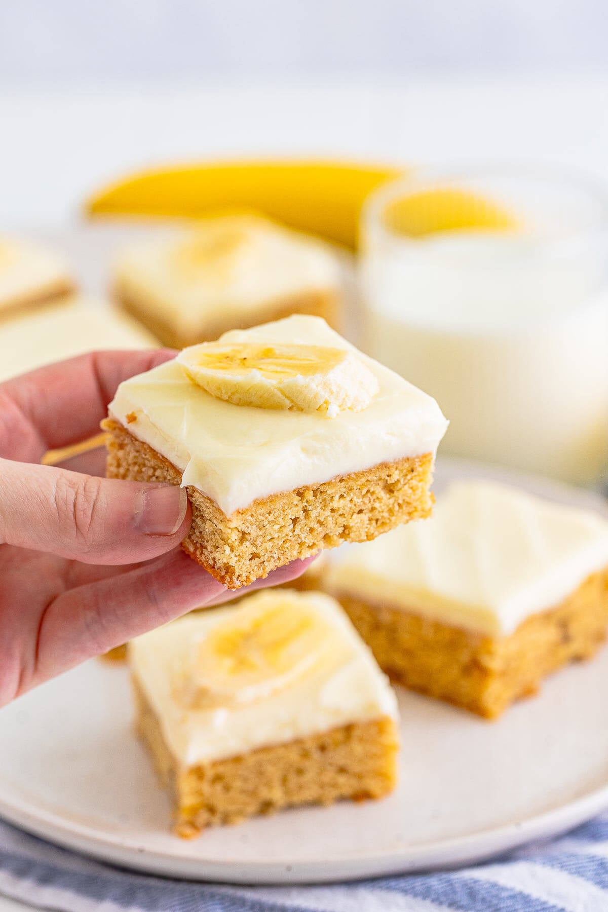 Banana Blondies with Cream Cheese Frosting