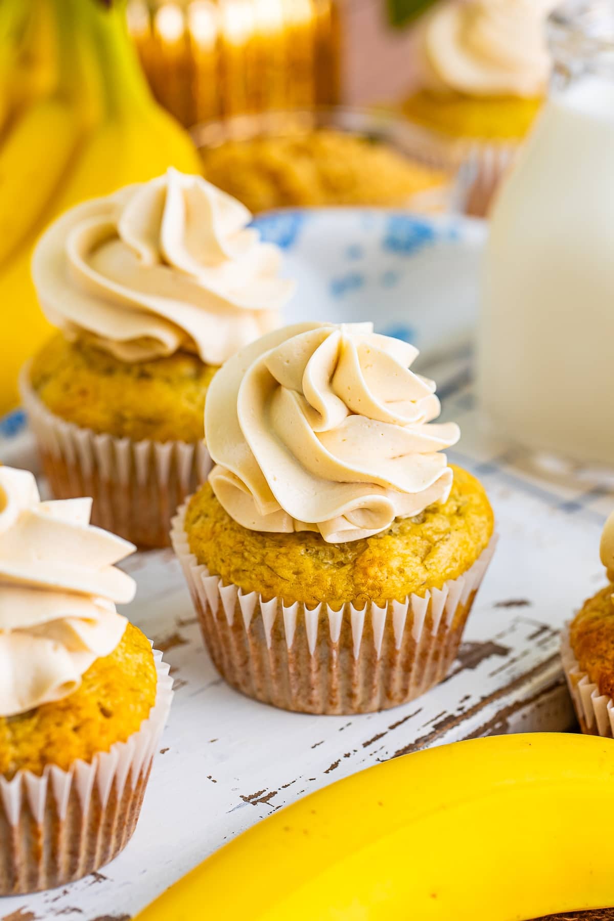 Banana Cupcakes with Brown Sugar Frosting