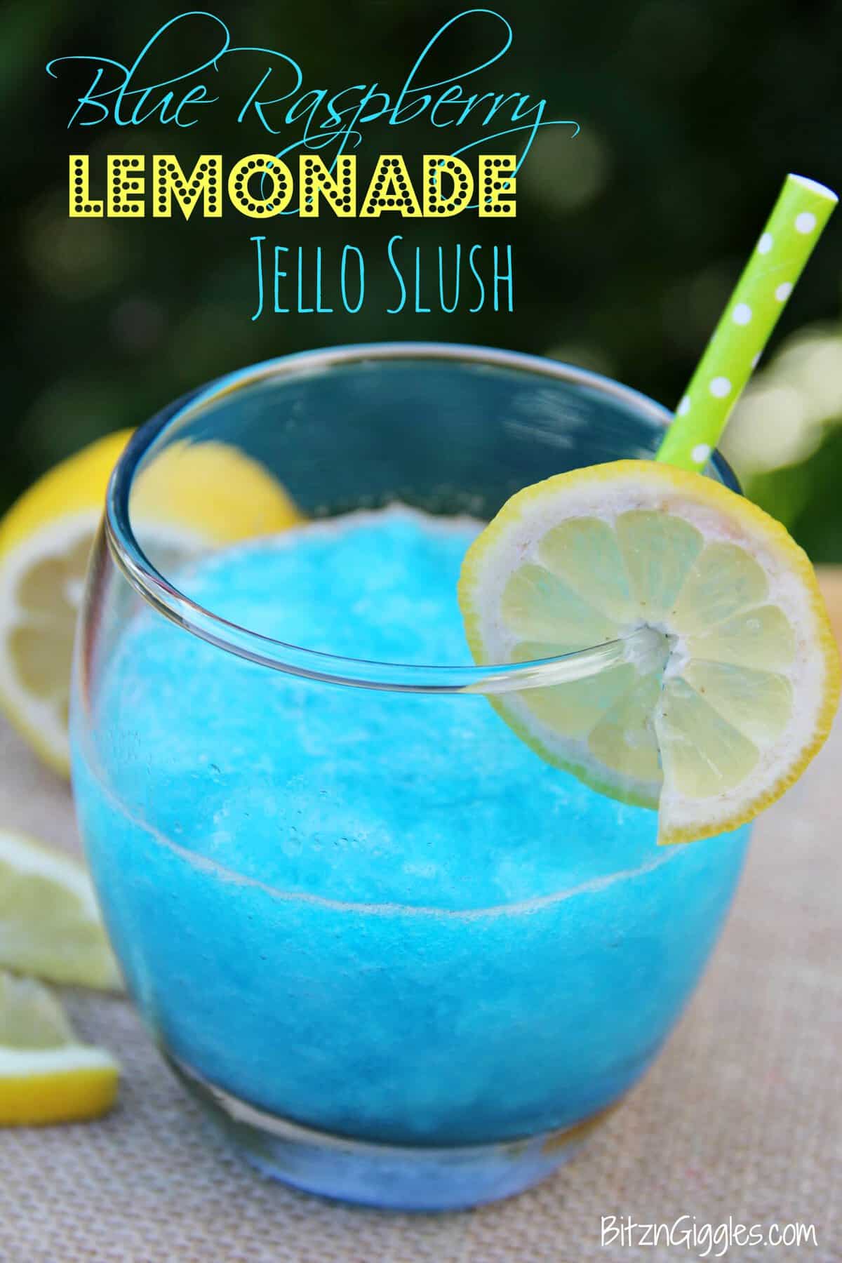 Blue Raspberry Lemonade Jello Frozen Slush