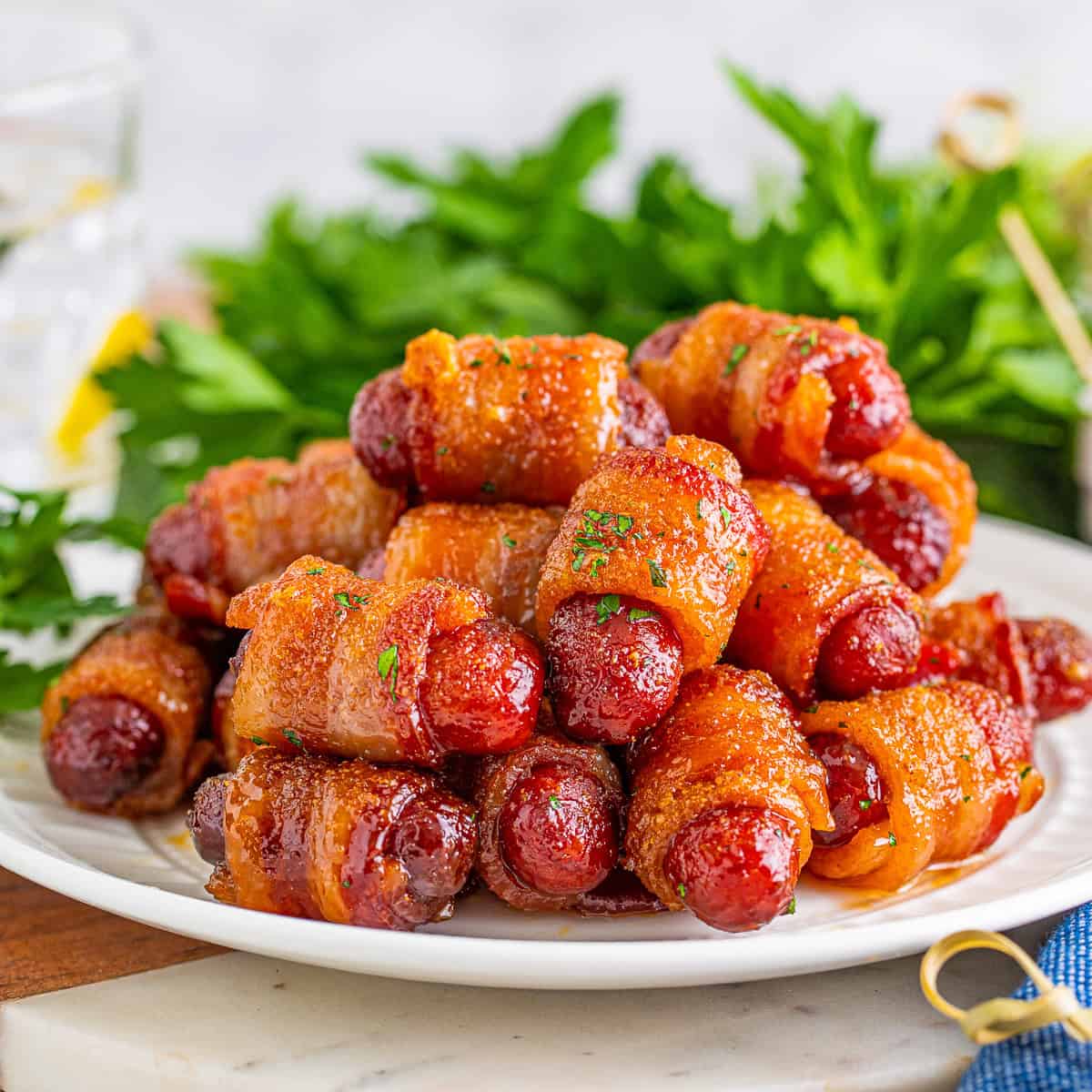 Bacon Wrapped Smokies and Brown Sugar