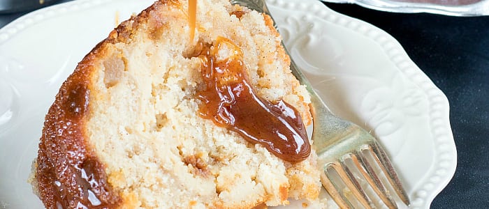 Caramel Apple Cheesecake Filled Butter Cake