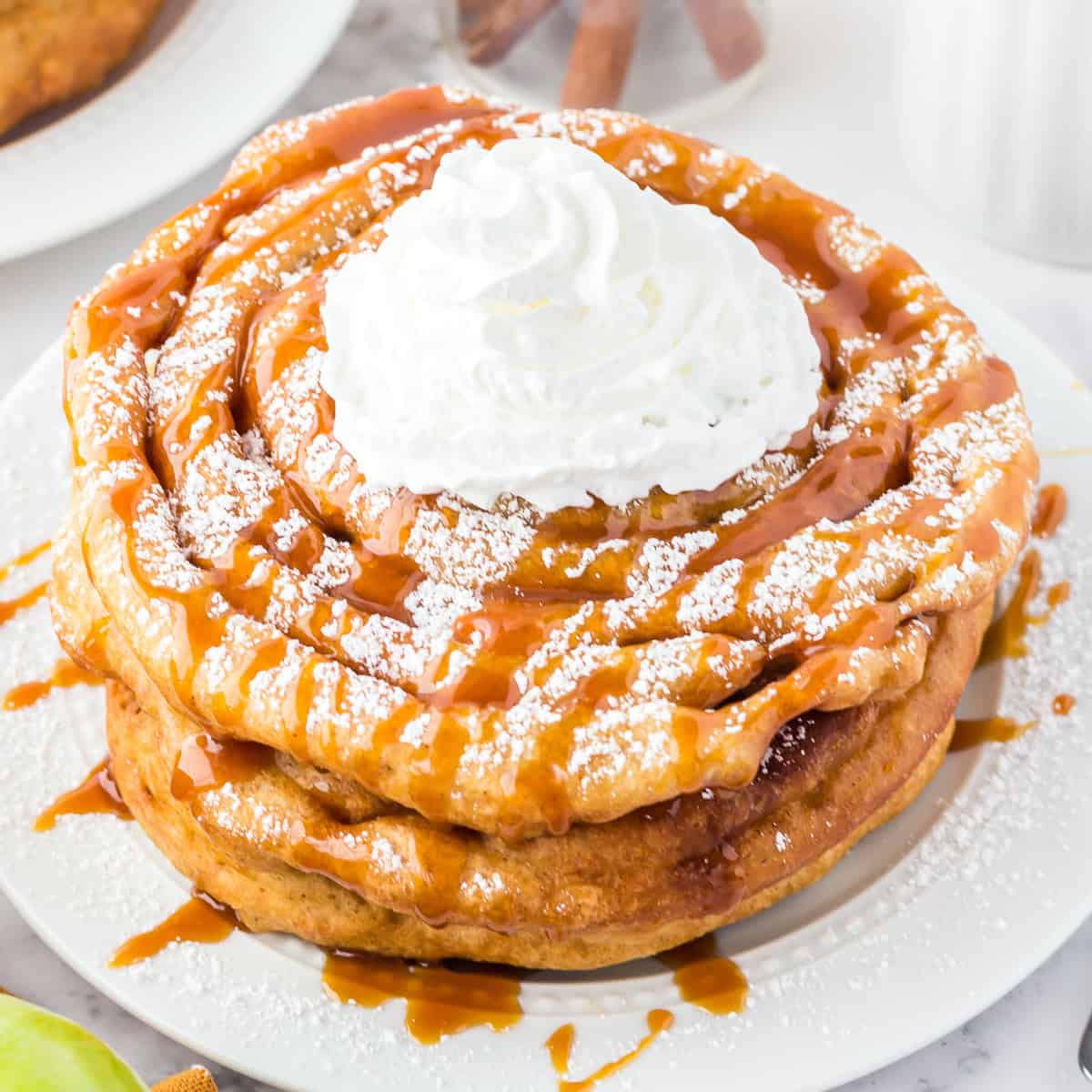 Homemade Caramel Apple Funnel Cake Recipe