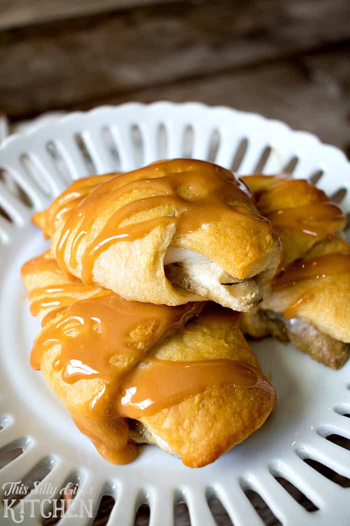 Caramel Banana Sweet Rolls Recipe with Cream Cheese