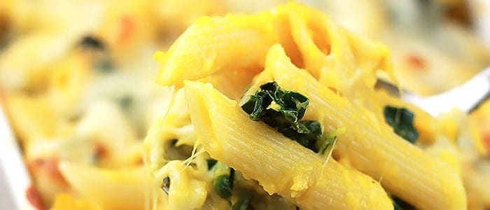 Kale Butternut Pasta Bake