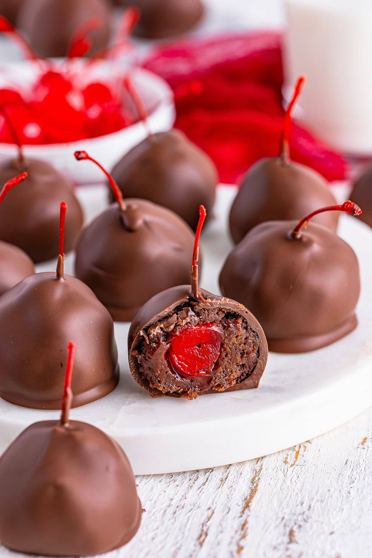 Chocolate Cherry Brownie Truffles Recipe