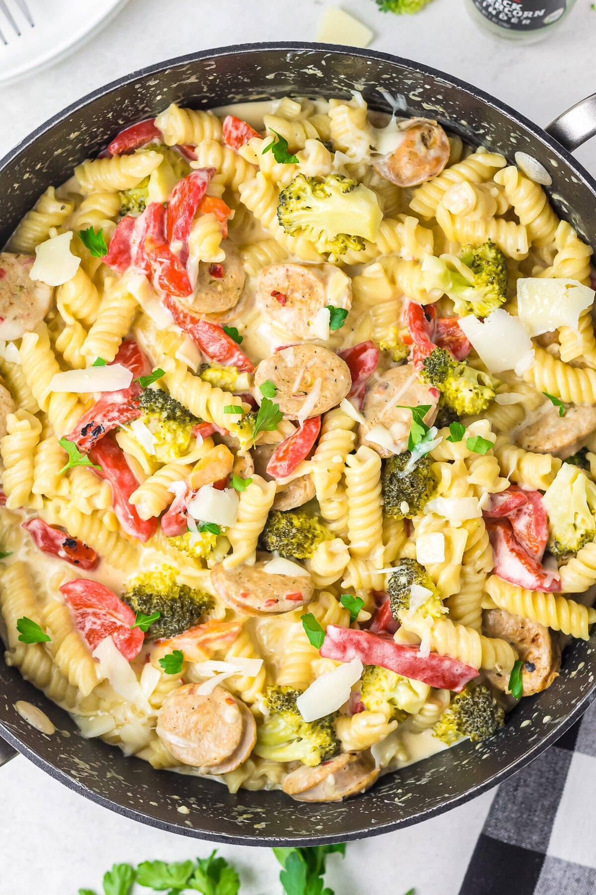 Chicken Sausage Pasta Dish with Broccoli