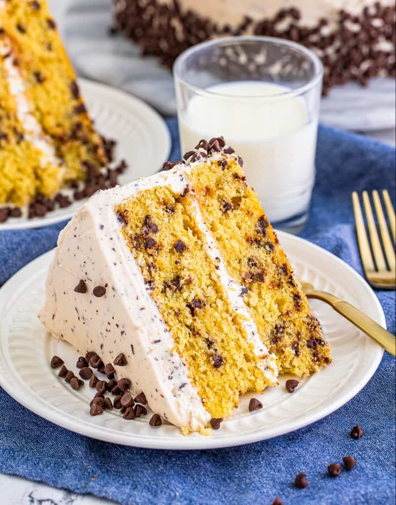 Easy Layered Chocolate Chip Cake Recipe