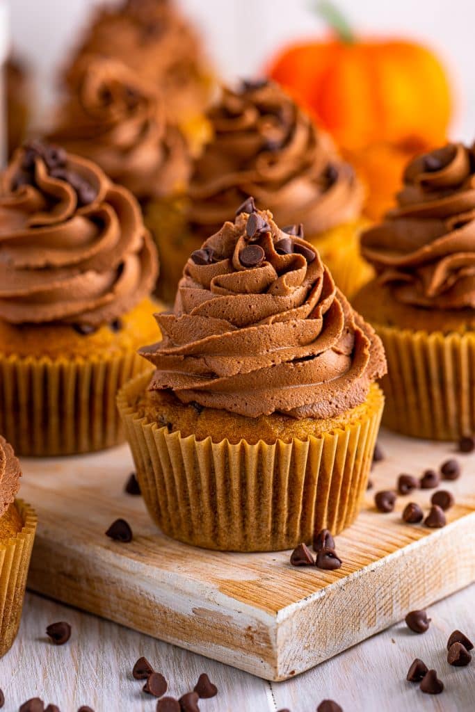 Pumpkin Chocolate Chip Cupcakes