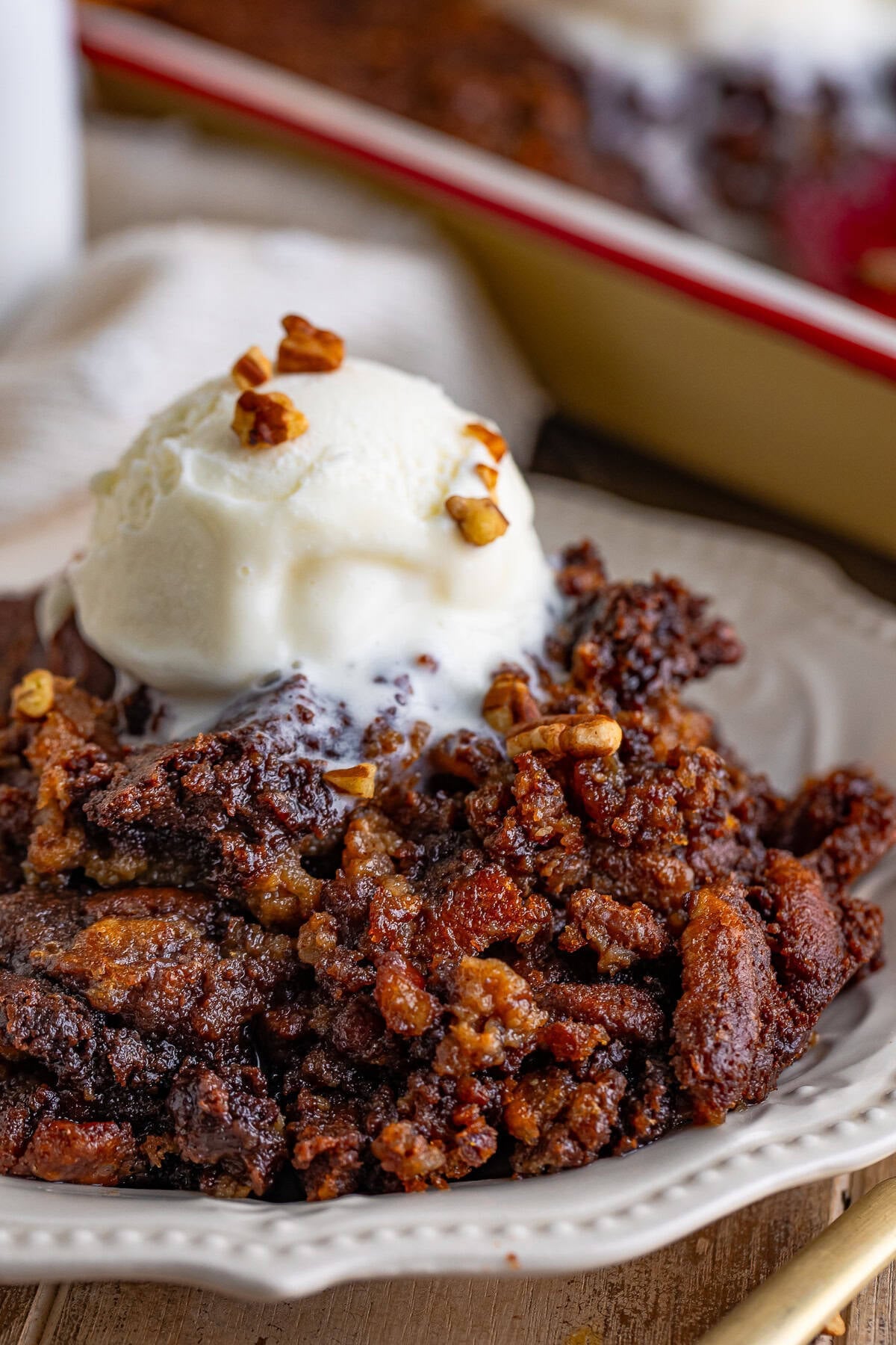 Chocolate Pecan Cobbler Recipe (with Brownie Mix)