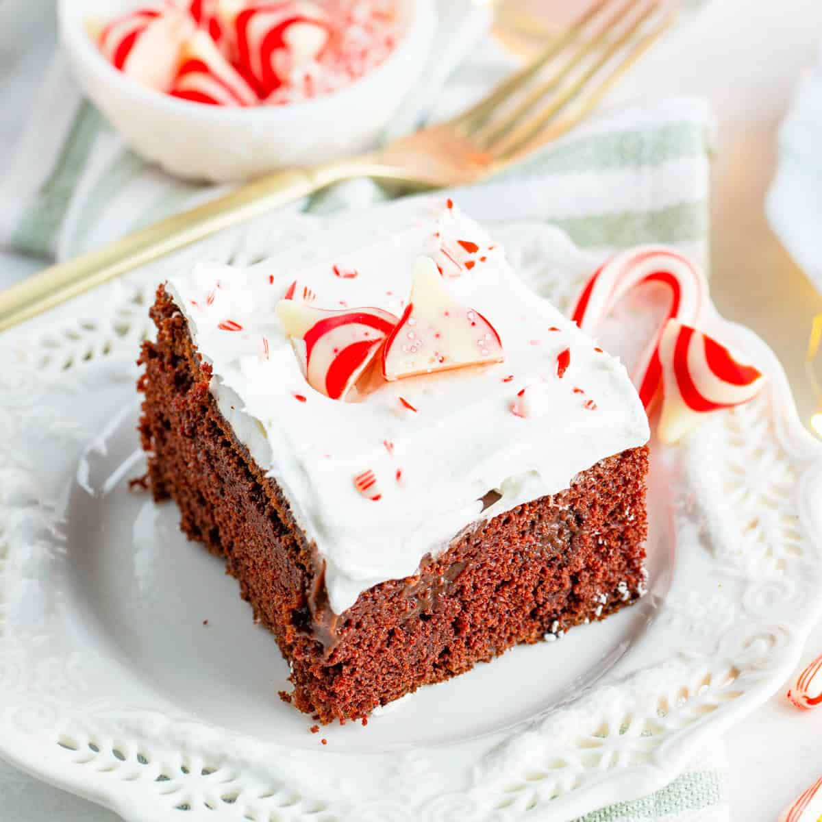 Peppermint Chocolate Poke Cake Recipe