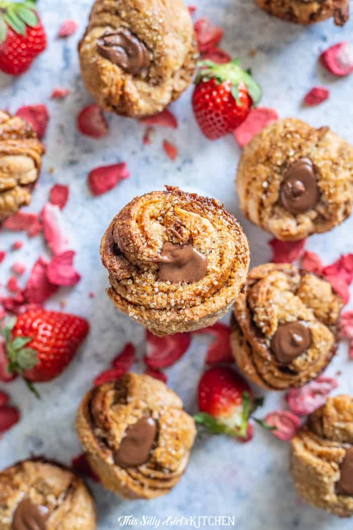 Chocolate Strawberry Cruffins