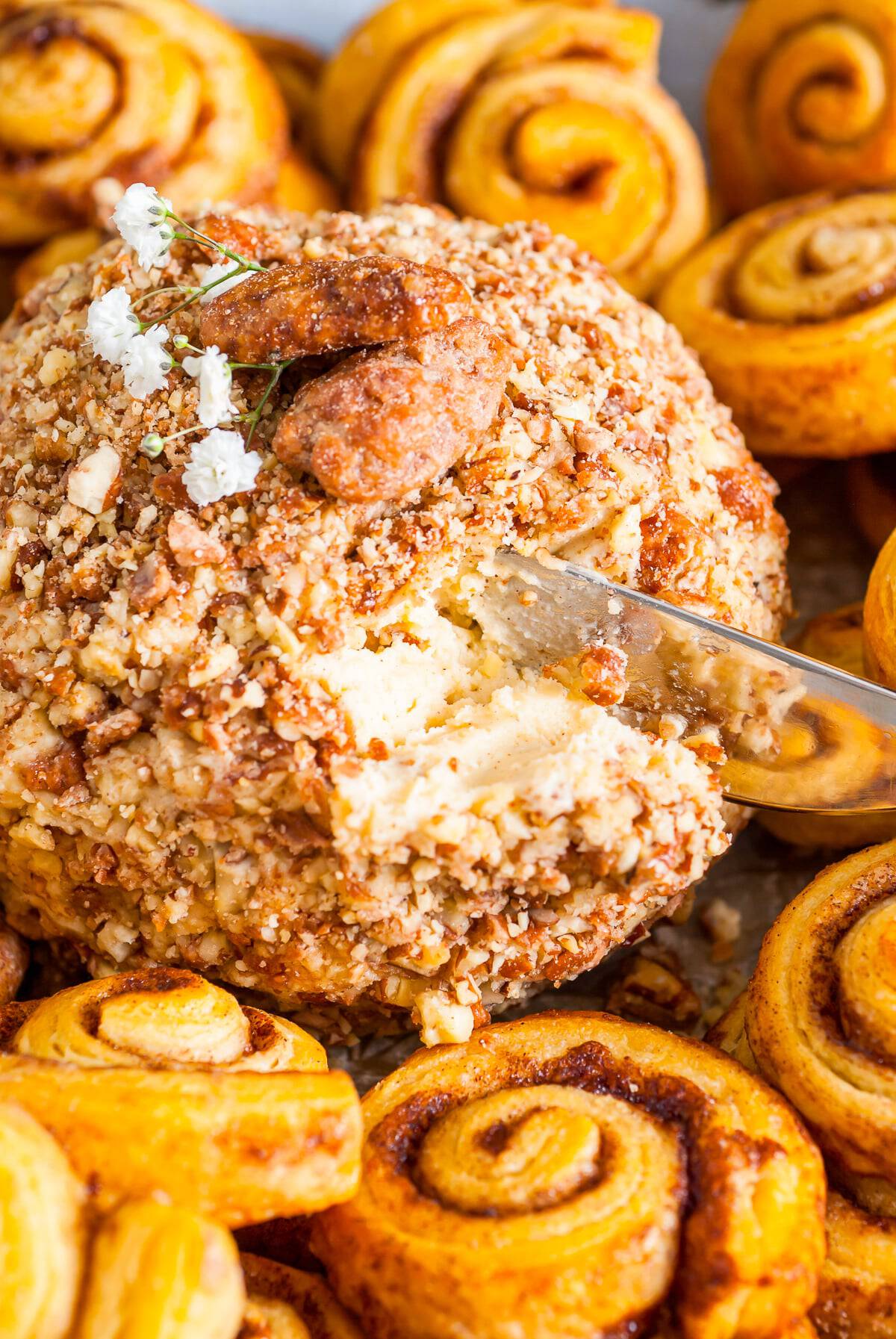 Cinnamon Cream Cheese Ball (Easy Holiday Recipe)