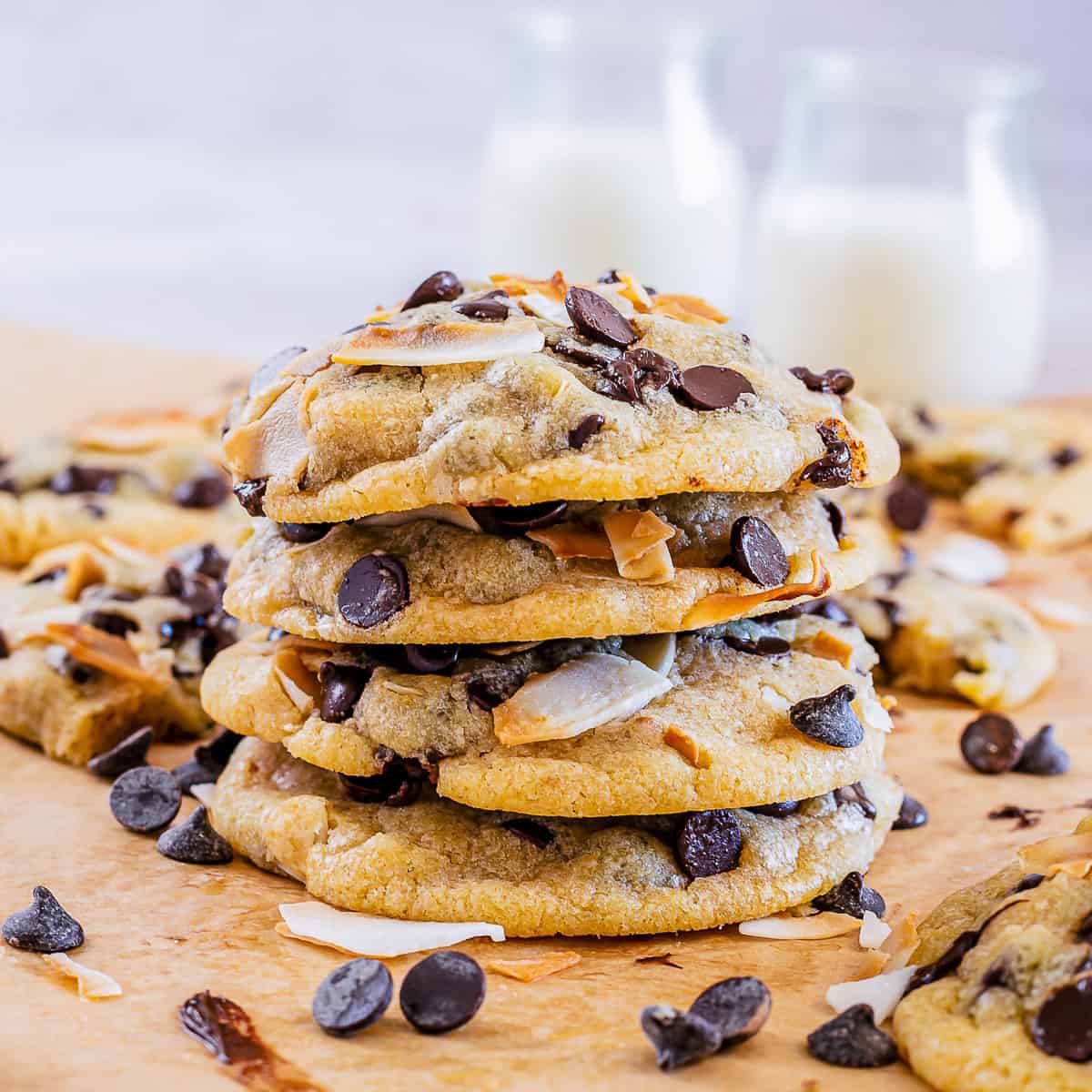 Chewy Coconut Chocolate Chip Cookies Recipe