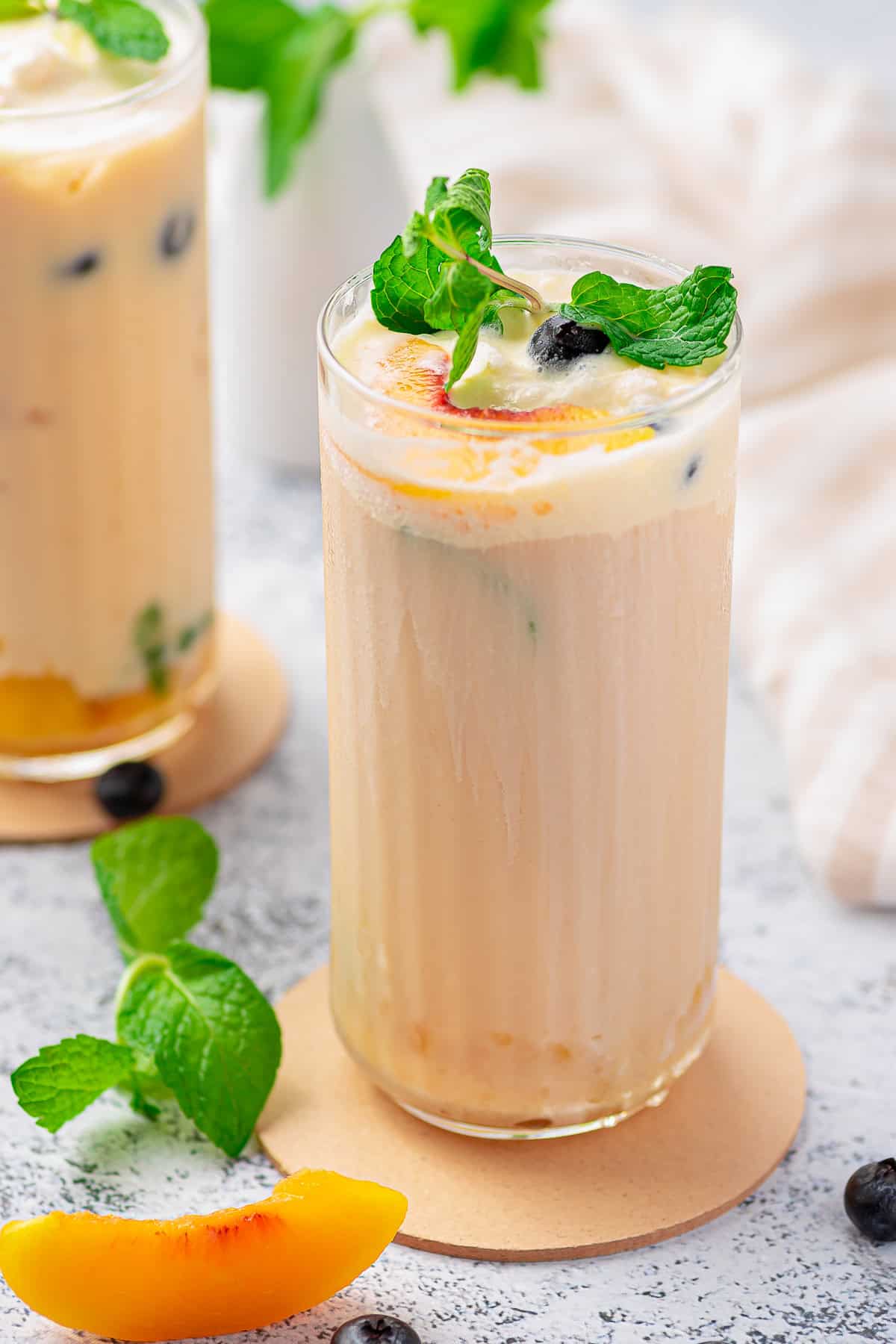Homemade Creamy Peach Iced Tea Recipe