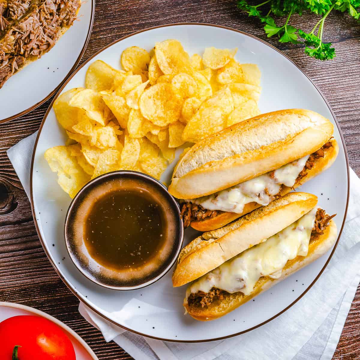 Easy Crock Pot French Dip Sandwiches