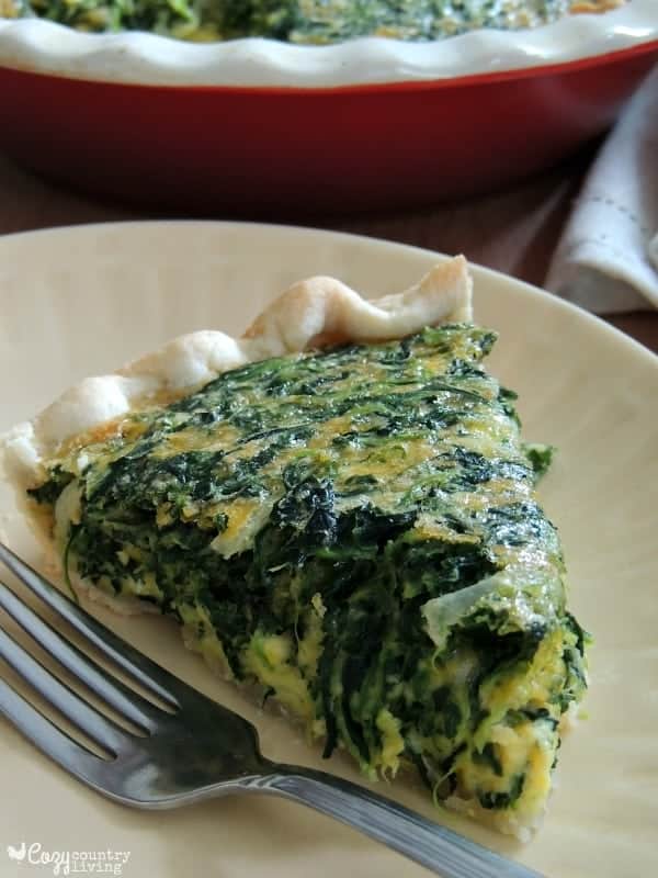 Easy Cheddar and Spinach Quiche {contributor Shannon}