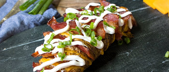 Fully Loaded Hasselback Potatoes