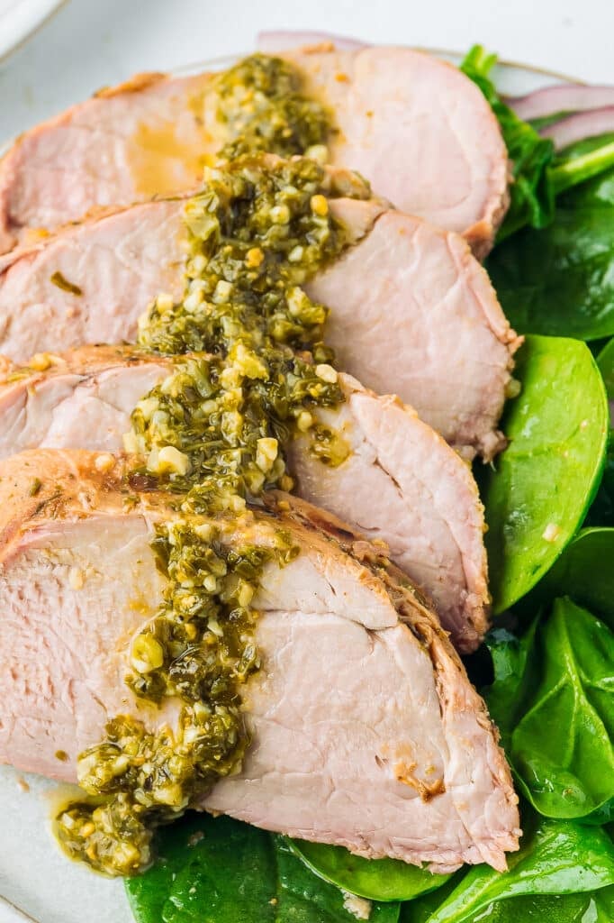 Pesto Marinated Pork Tenderloin Recipe