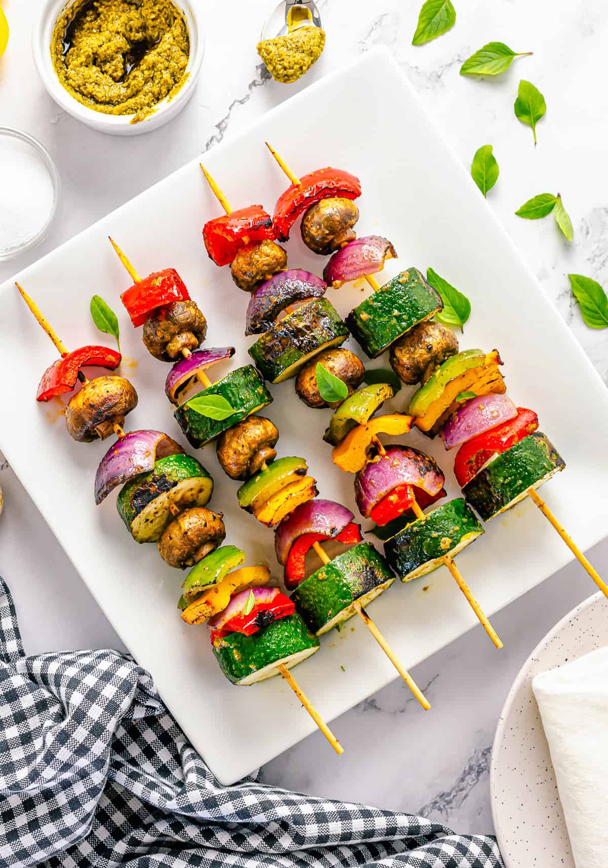 Marinated Grilled Vegetable Skewers