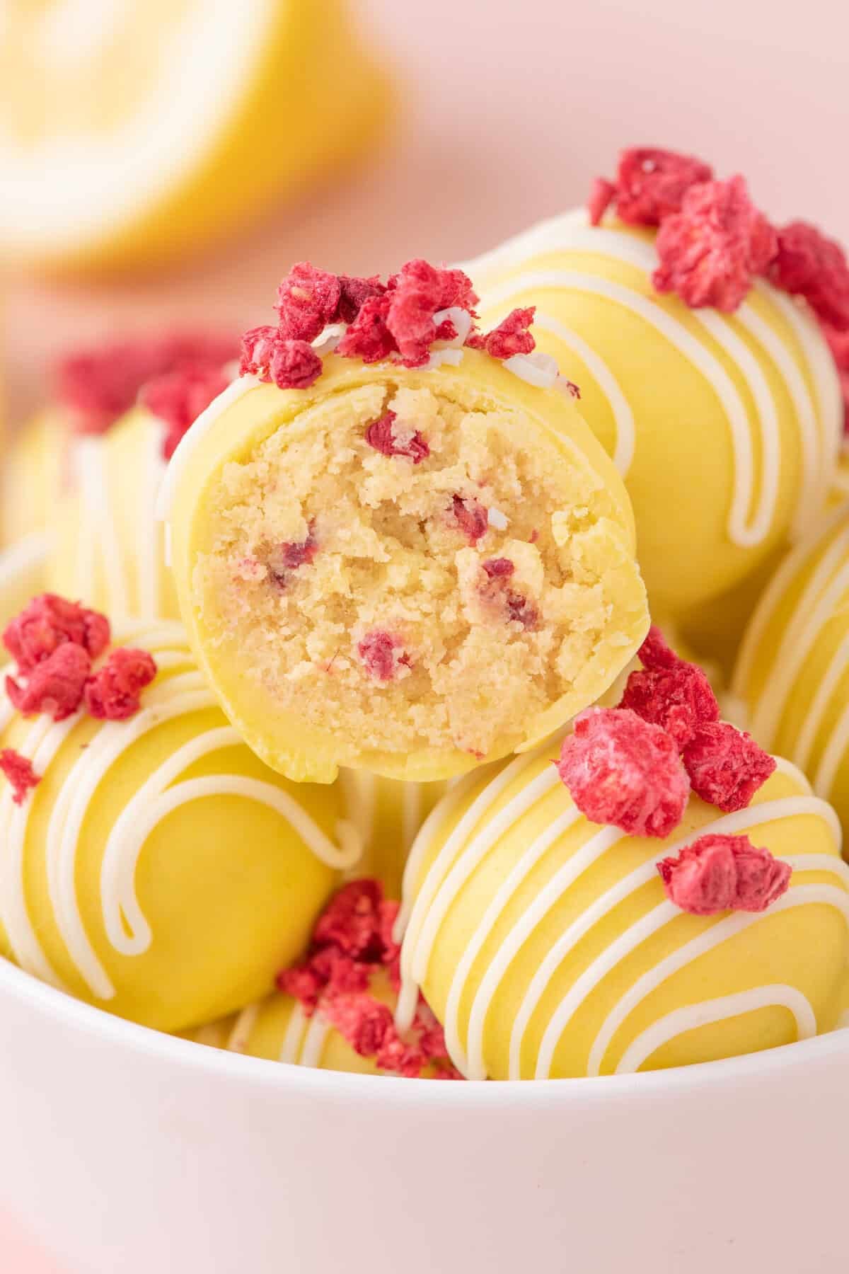 Lemon Raspberry Cake Balls: Sweet and Tangy Delight