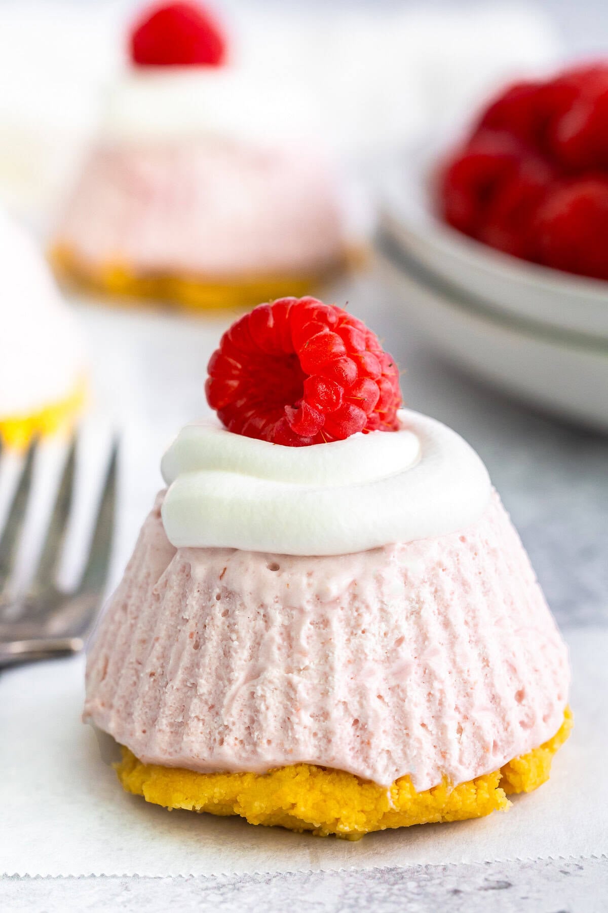 Lemon Raspberry Mini No Bake Oreo Cheesecake