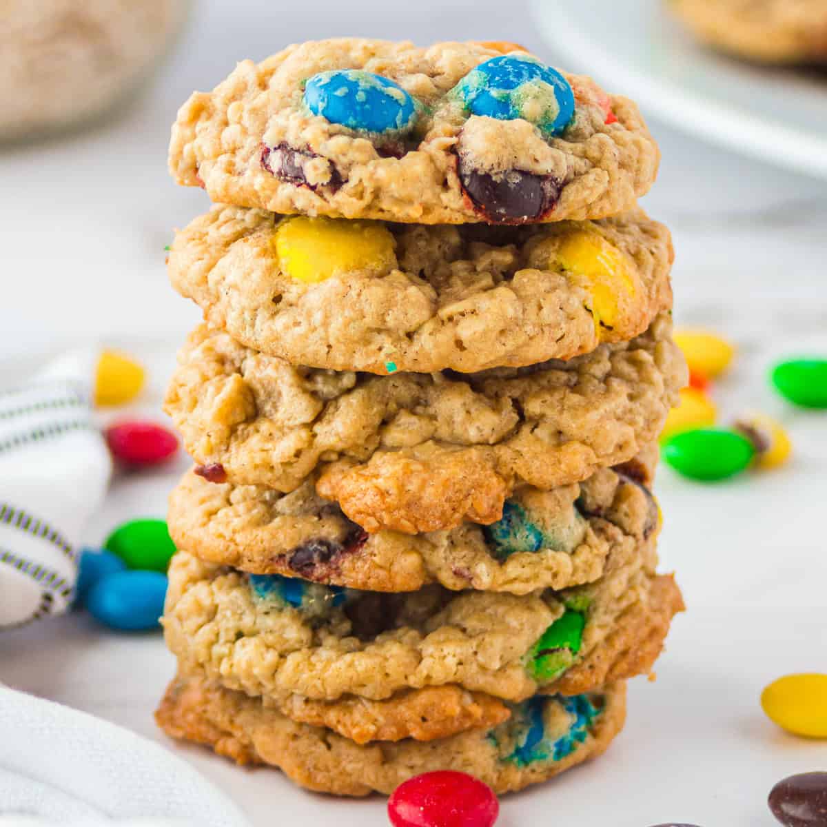 Chewy Oatmeal M&M Cookies Recipe
