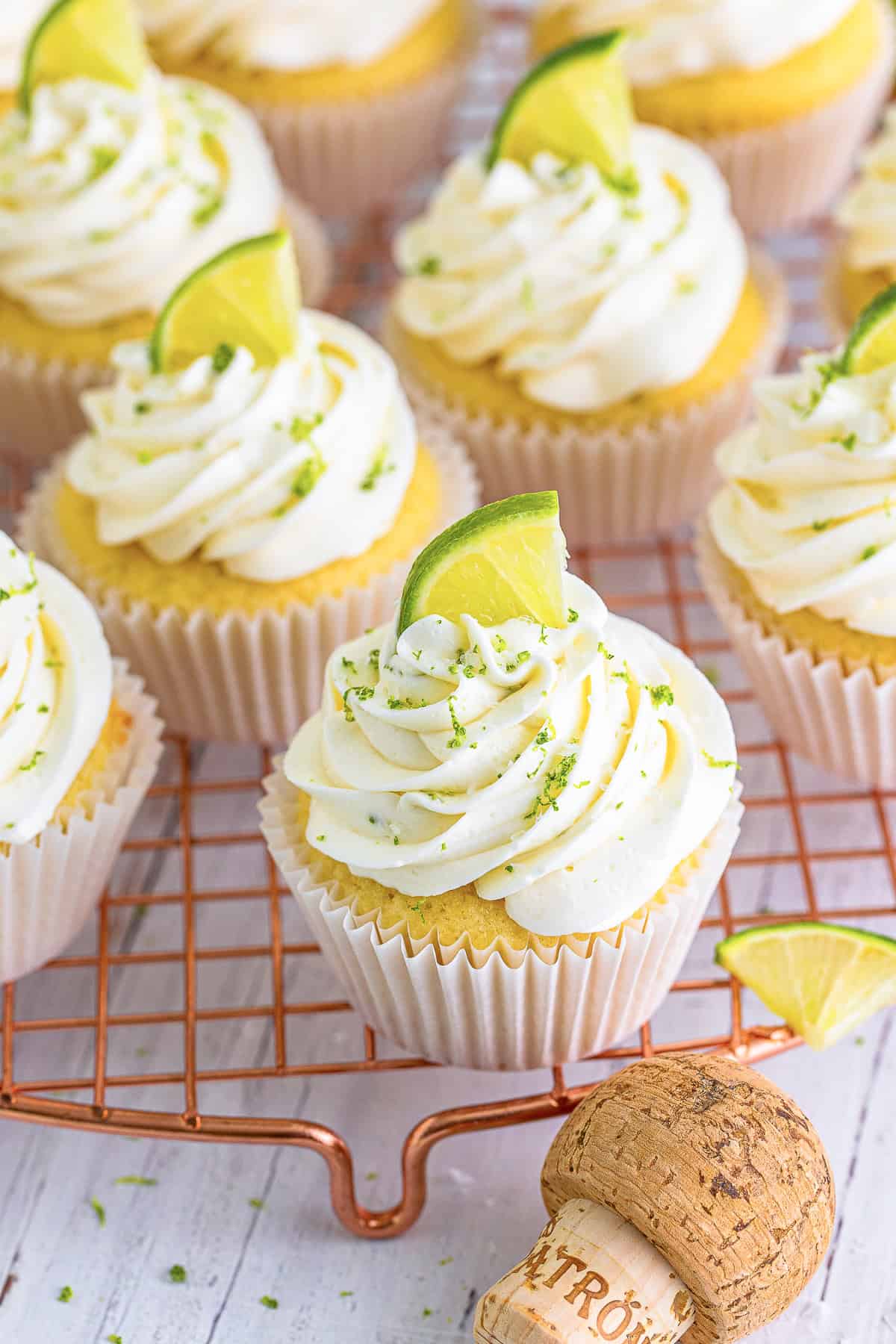 Margarita Cupcakes with Tequila Lime Frosting