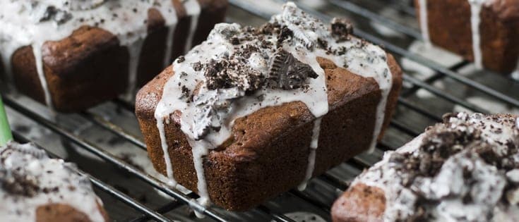 Mini Cookies and Cream Banana Bread Loaves