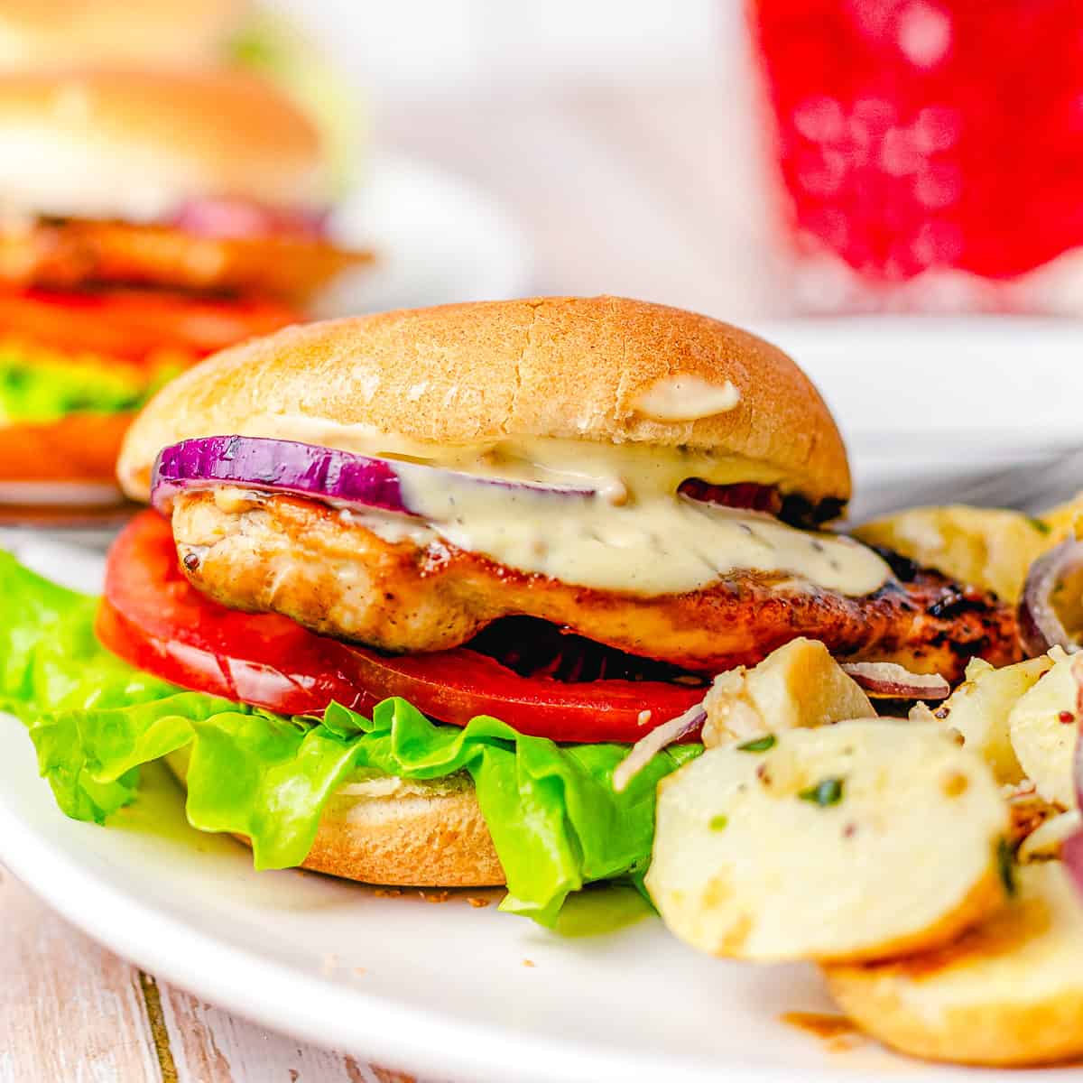 Mustard Grilled Chicken Sandwiches