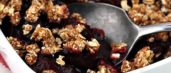 No Bake Blueberry Plum Crumble