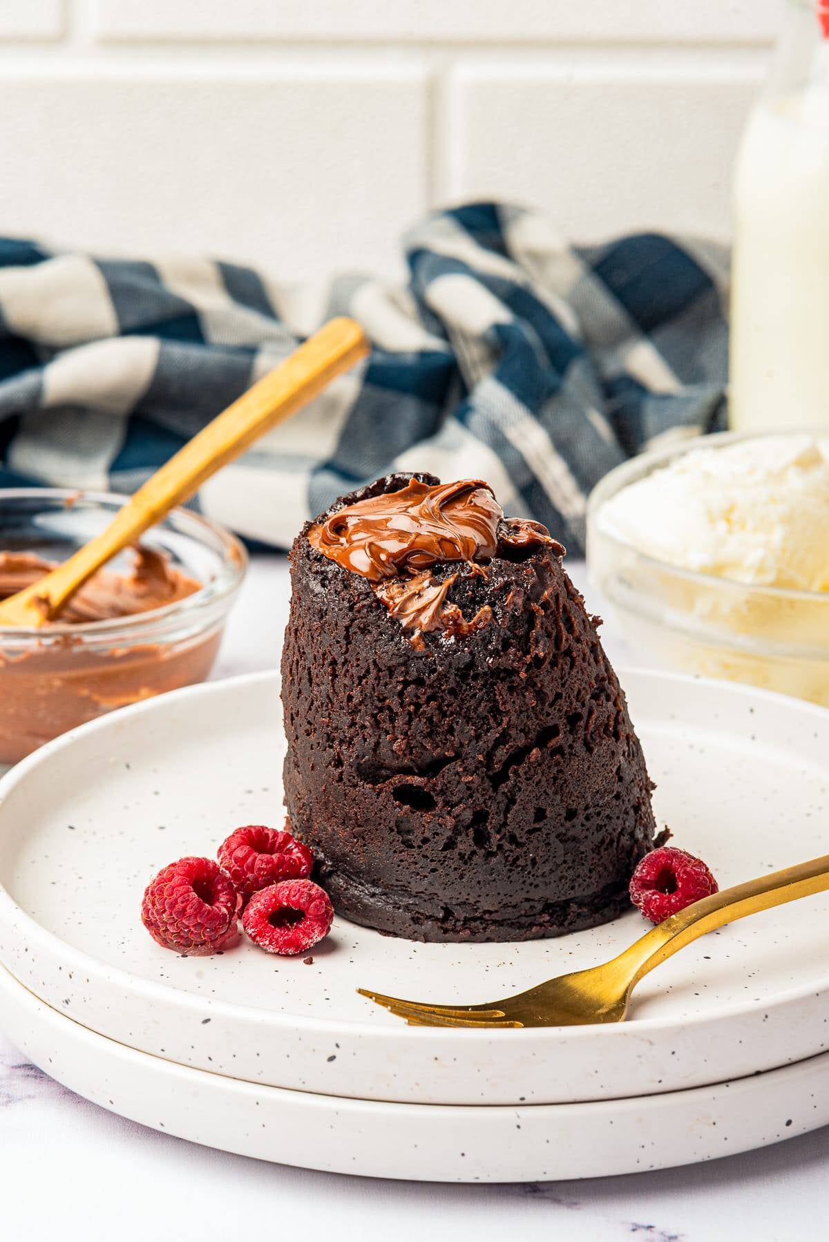 Nutella Microwave Lava Cake in a Mug