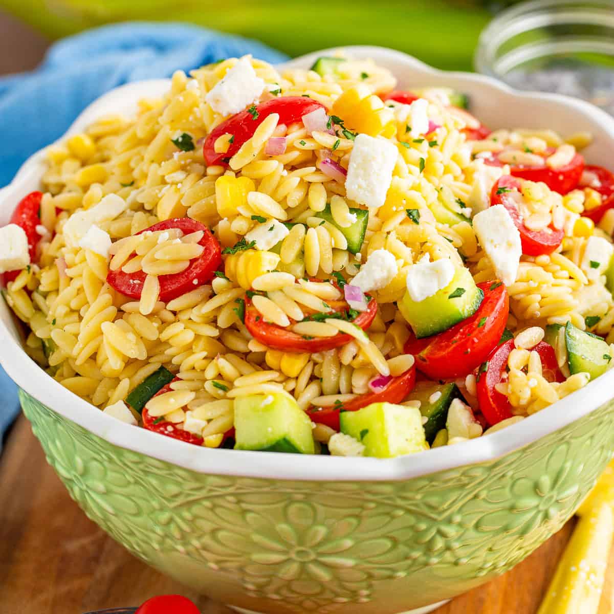 Best Easy Orzo Pasta Salad with Feta