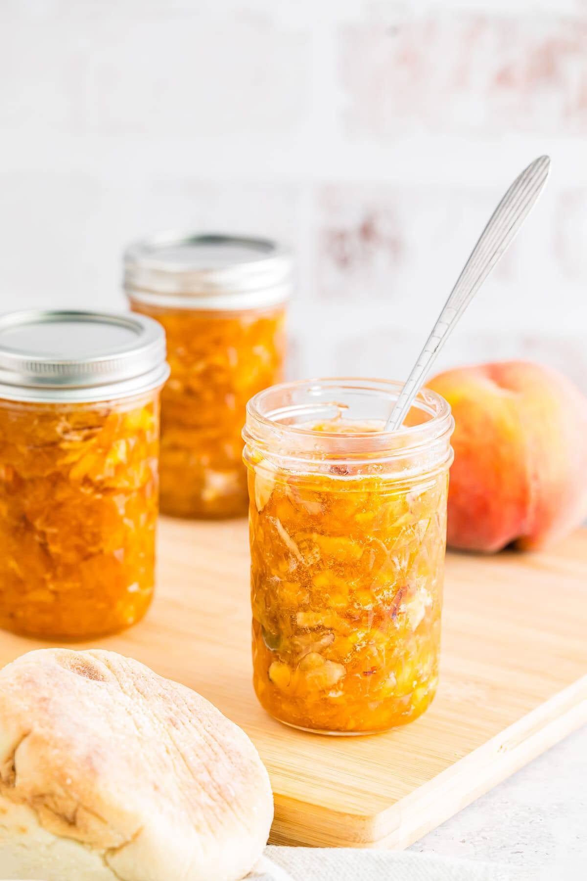 Easy Homemade Fresh Peach Jam Recipe with Almonds
