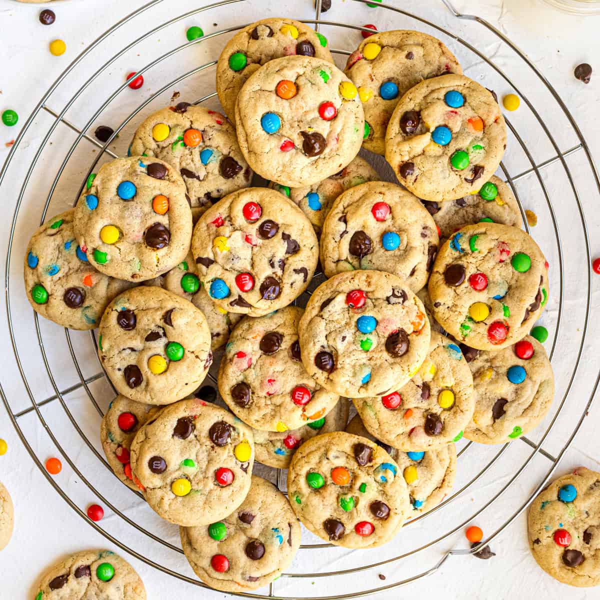 Soft M & M Peanut Butter Cookies Recipe