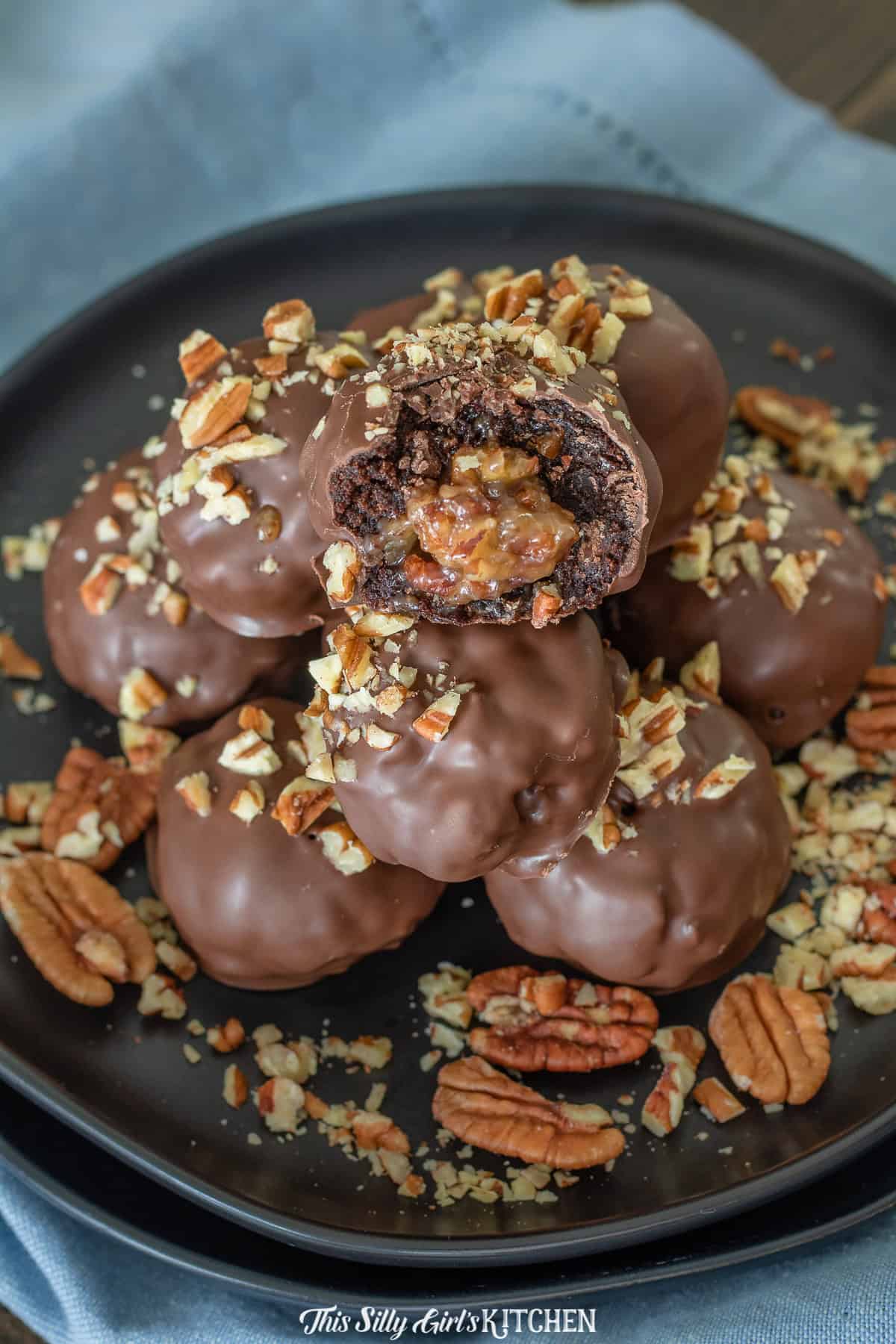 Pecan Pie Brownie Bombs