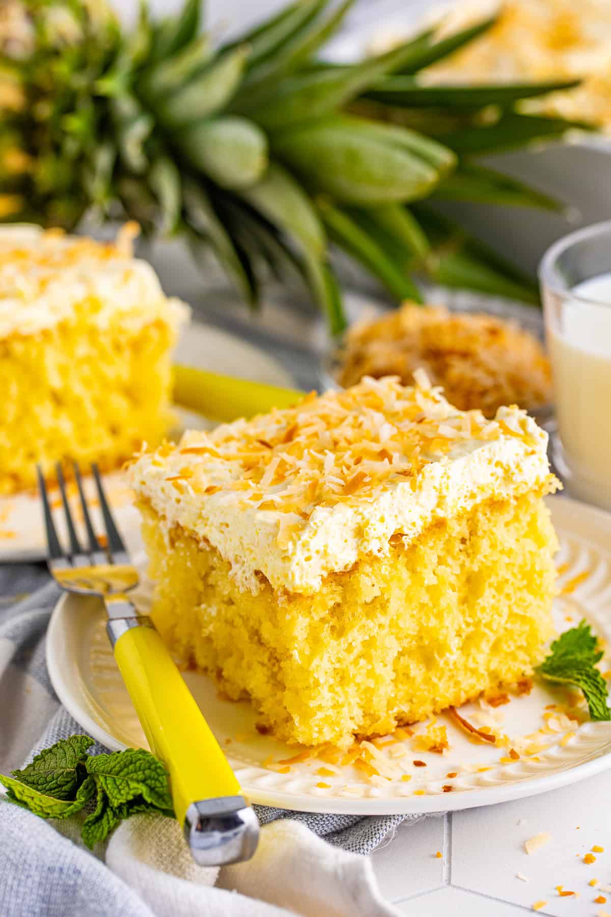 Pina Colada Cake (Easy Poke Cake)