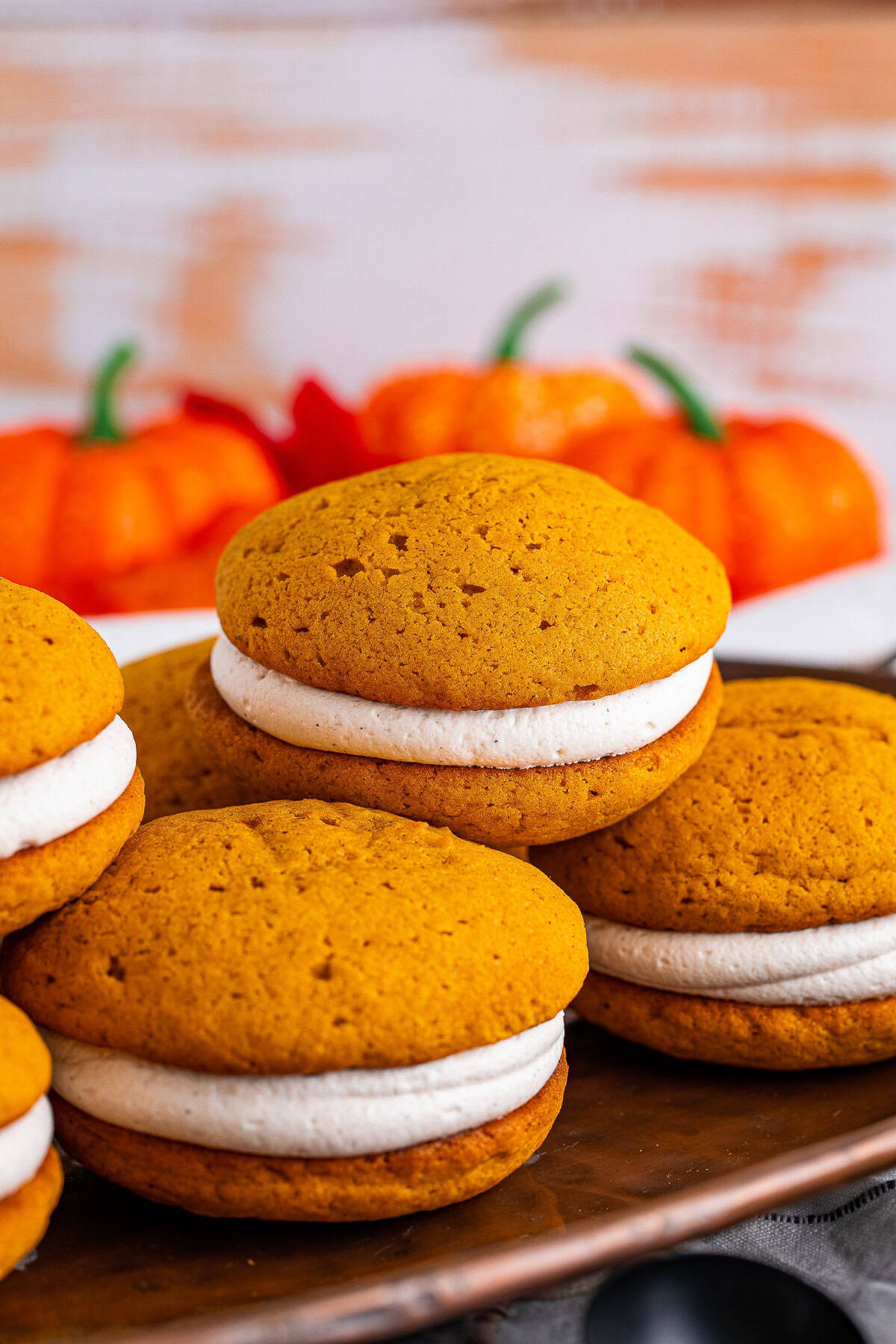 Pumpkin Whoopie Pies with Marshmallow Filling