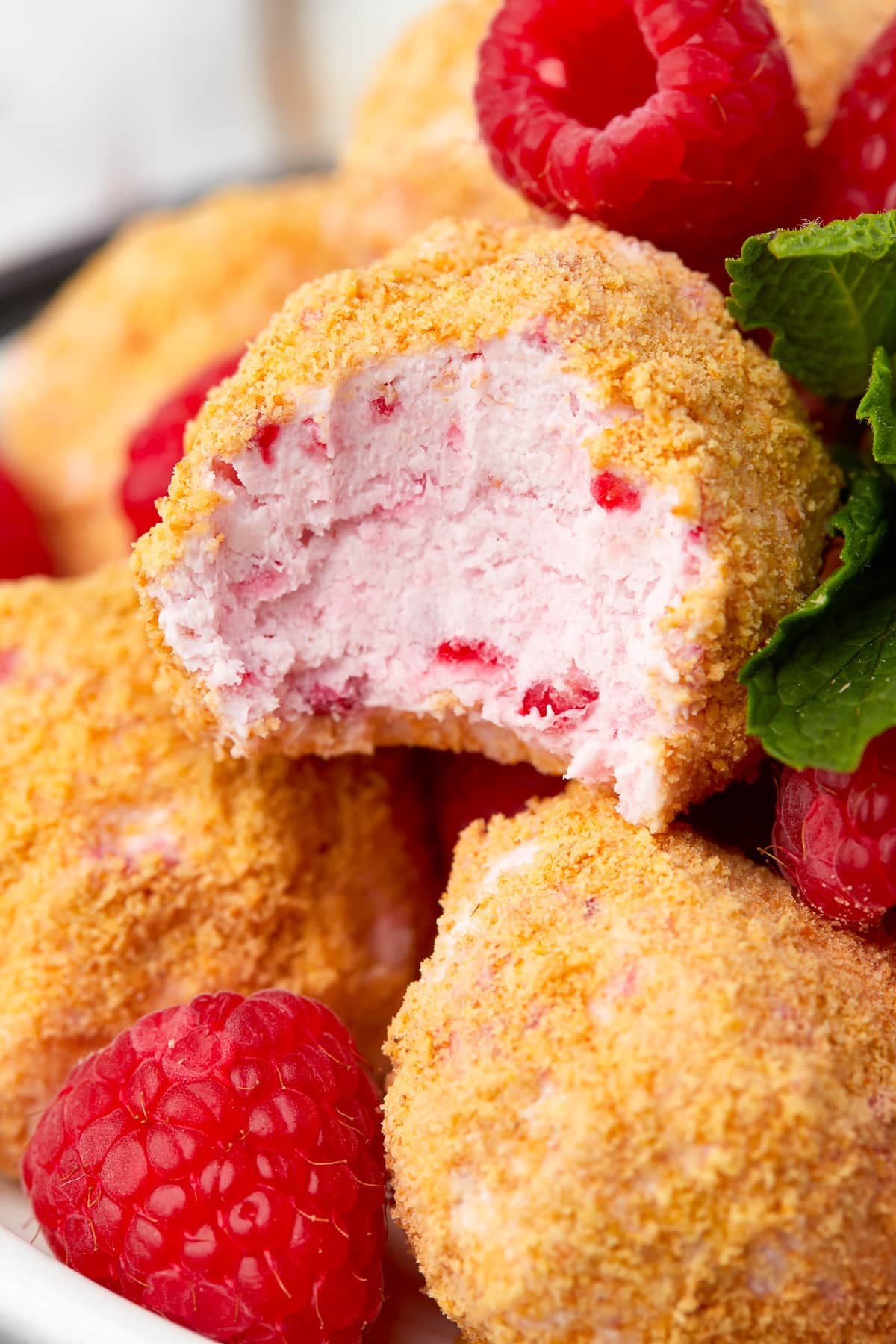 Raspberry No Bake Cheesecake Bites (Easy Recipe)