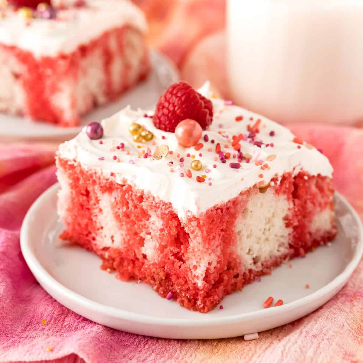 Jello Cake Recipe (Raspberry Poke Cake)