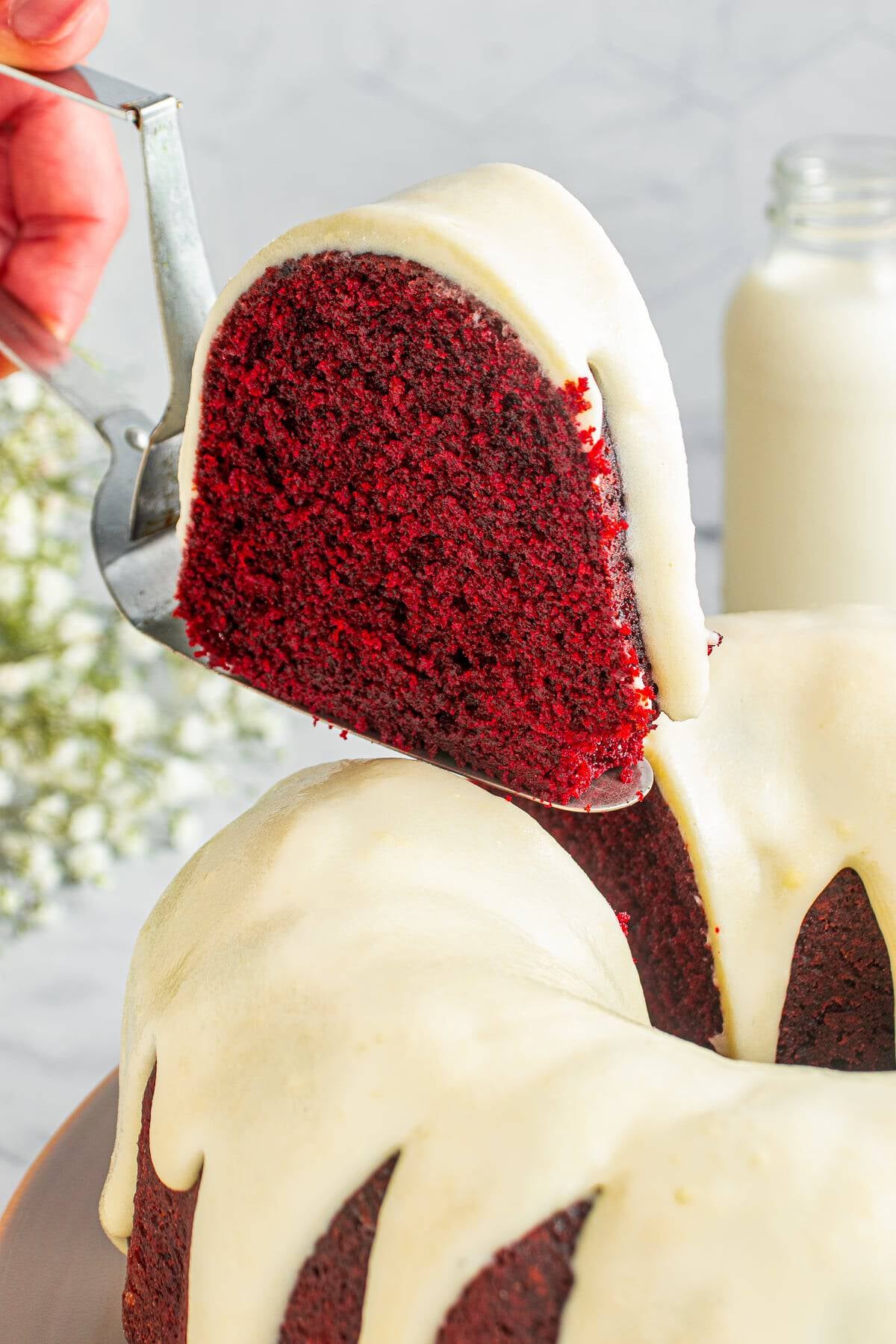 Red Velvet Bundt Cake with Cream Cheese Frosting