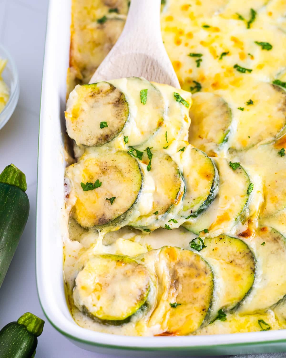 Easy Baked Scalloped Italian Zucchini Recipe