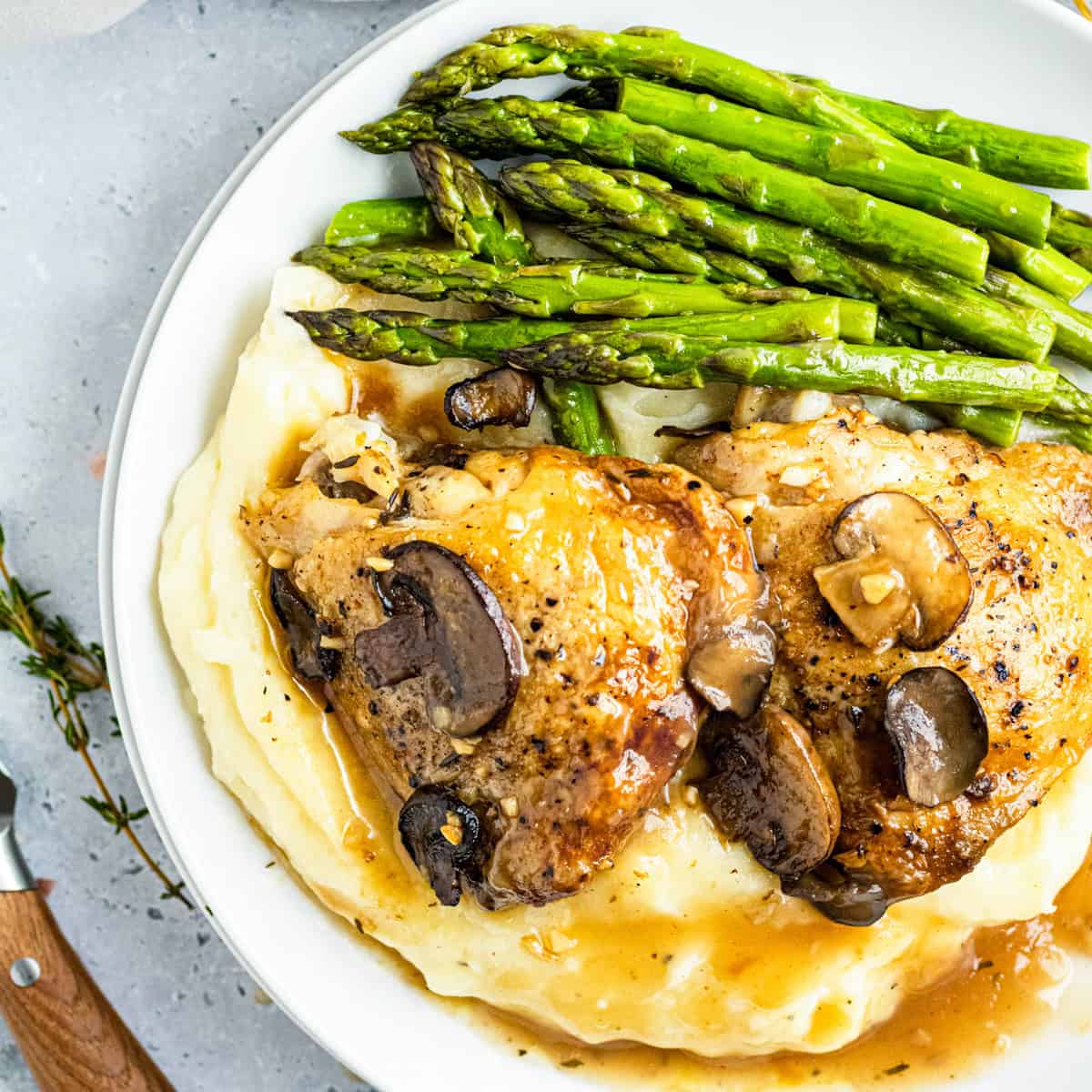 Slow Cooker Marsala Chicken Thighs