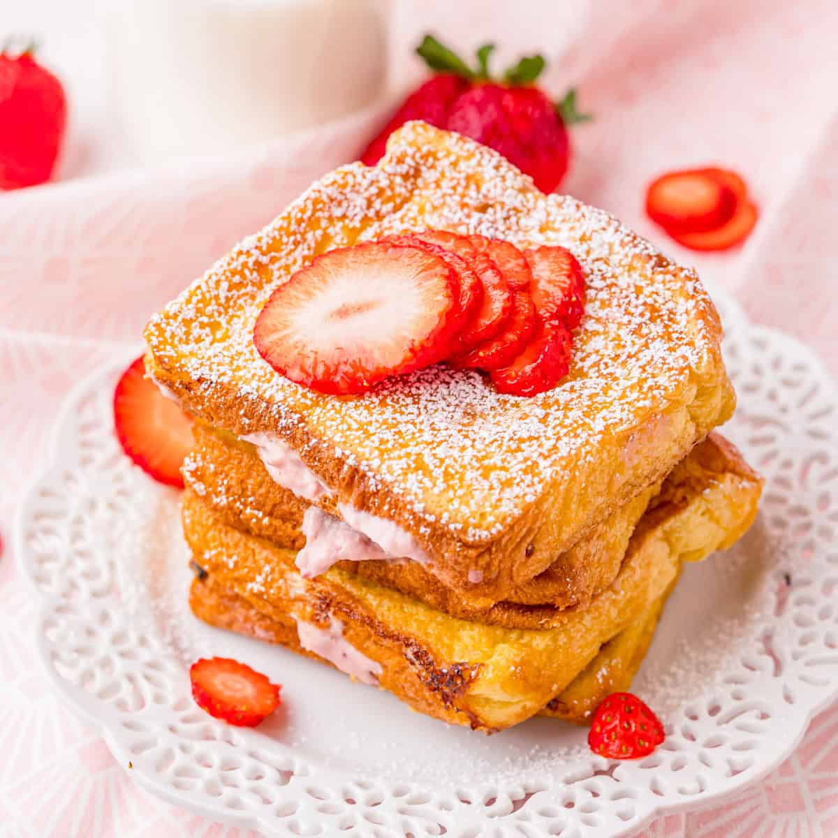 Strawberry Cheesecake Stuffed French Toast