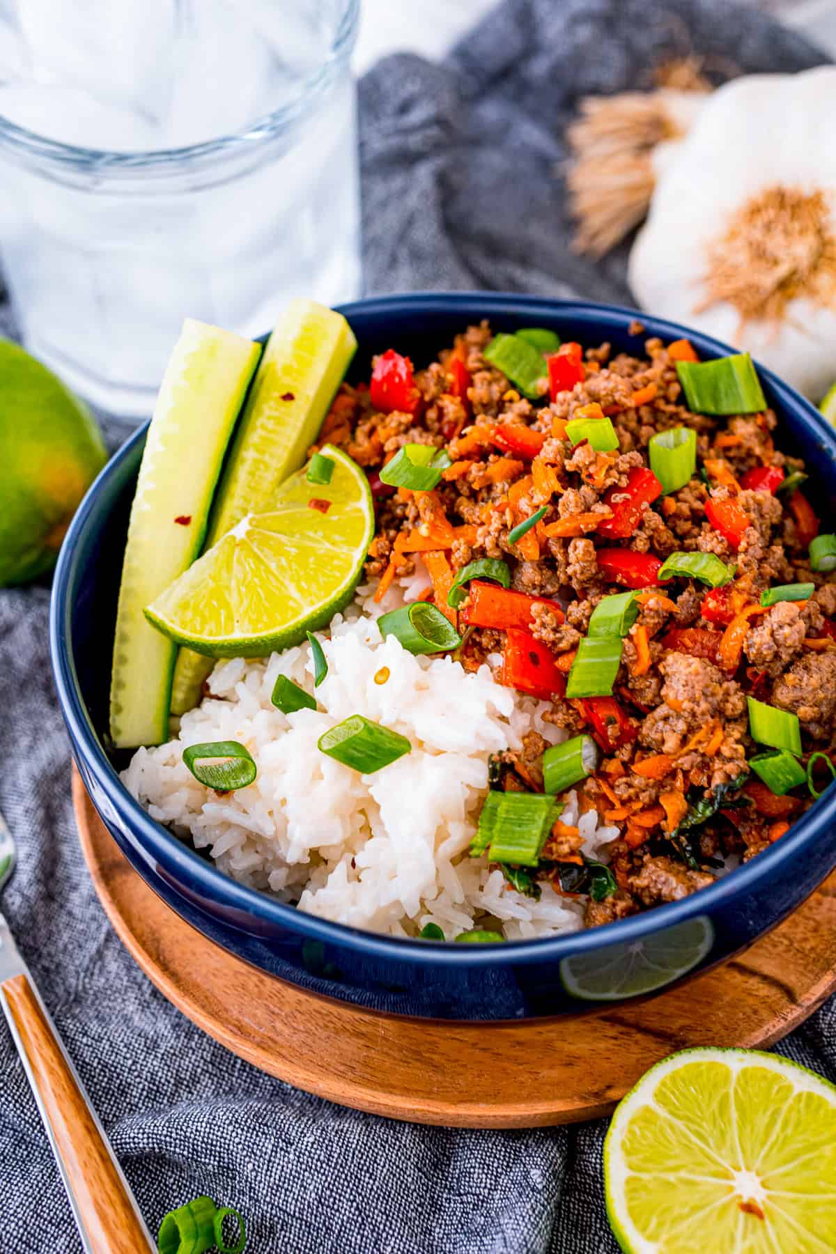Thai Beef Bowl Recipe with Coconut Rice