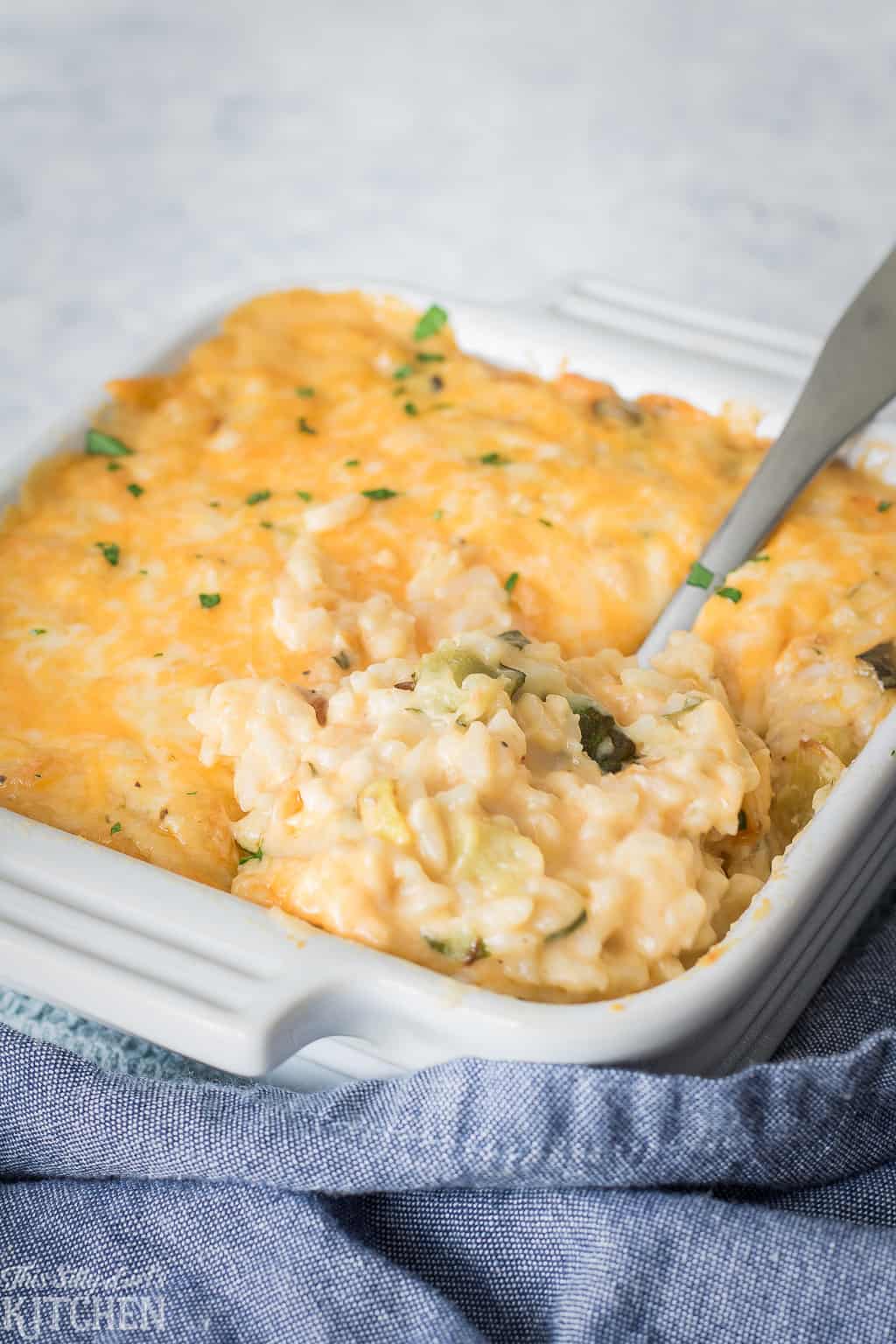 Cheesy Rice Casserole with Zucchini Recipe